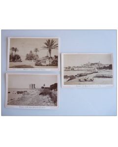 Lot de 3 Photos Cannes Monaco Ile Fort Port Jardins