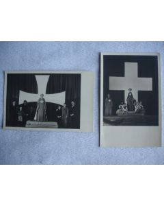 2 CP photos Fête Suisse Croix Costume Folklore