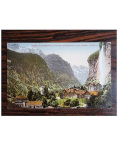 CP Suisse Berne Lauterbrunnen mit Staubbach und Jungfrau Cascade Petit village