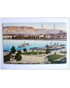 CPA Suisse Genève  Le Port Bateau Lac Léman 1912