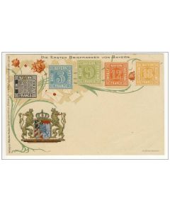 CPA Allemagne Ersten Briefmarken von Bayern