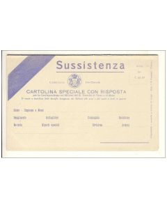 CP Italia correspondance Militaire Sussistenza Comitato