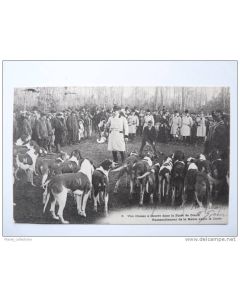 CPA 14 CALVADOS chasse à courre forêt Dreux 1903