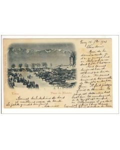 CPA Suisse Vaud Vevey - Place du Marché 1903