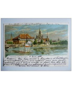 CPA Allemagne illustrée C.Biese Constanz Das Kaufhaus