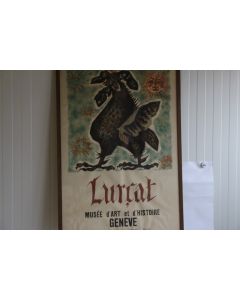 Lurçat affiche lithographiée Coq Musée d'art et d'histoire Genève 1963