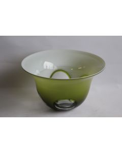Vase vert design verre multicouche overlay