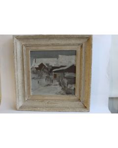 Peinture à l'huile René GUINAND Sous Bernex 1948