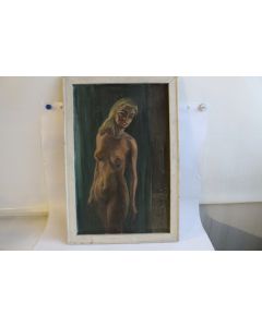 Ancienne peinture à l'huile Femme nue