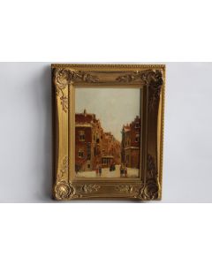 Tableau peinture à l'huile Petrus Gerardus VERTIN Ville néerlandaise