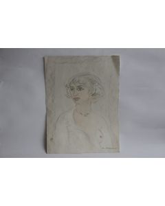 Dessin original Maurice BARRAUD aquarelle fusain