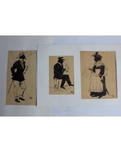 Anciens dessins à l'encre personnages