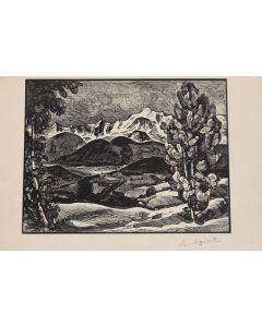 Bois gravé original A. Mairet