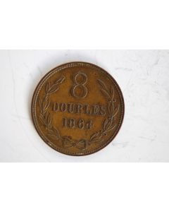 Monnaie 8 Doubles 1864 Guernesey