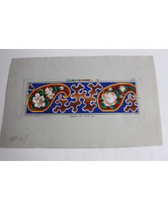 Carton tapisserie de Berlin F. W. Neie XIXe siècle