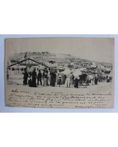 Carte postale France Cette (Sète) La corniche Café Prado Attelage