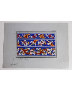 Carton tapisserie de Berlin A. Todt XIXe siècle
