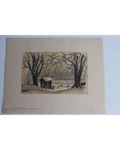 Gravure Ernst Emil SCHLATTER 1931 Lac de Constance Suisse