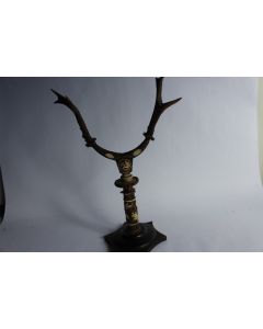 Trophée chasse bois de cerf Forêt noire Léda et le cygne