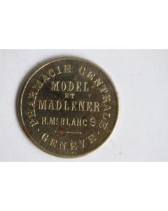 Monnaie de nécessité Pharmacie centrale Genève 10 centimes