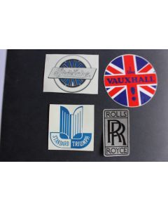Autocollants automobiles Rolls Royce Triumph StudeBaker Vauxhall