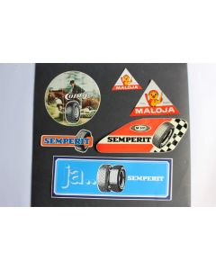 Autocollants accessoires pneu automobiles Semperit Maloja Continental 
