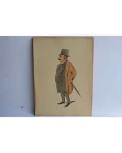 Grande caricature lithographiée Mass'Beuf