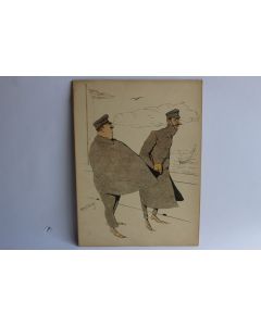 Grande caricature lithographiée Mass'Beuf