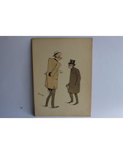 Grande caricature lithographiée Mass'Beuf