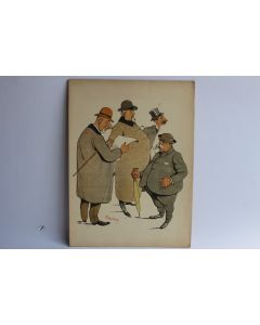 Grande caricature lithographiée Mass'Beuf
