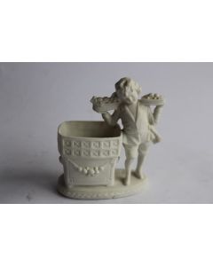 Porcelaine biscuit Petit vase garçonnet