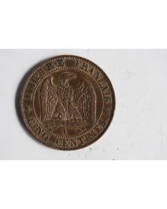 Monnaie 5 Centimes Napoléon III tête nue 1854 A