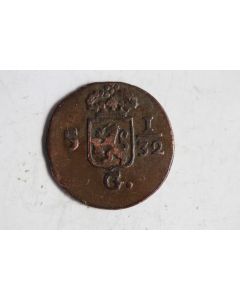 Monnaie 1/2 duit 1808 Batavian Indes néerlandaises Indonésie