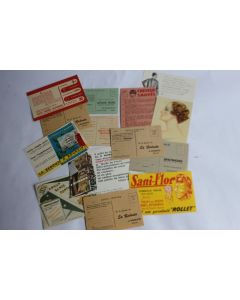 Lot 14 anciennes cartes publicitaires