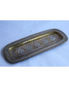 Vide poche oriental décor application fils cuivre argent