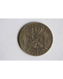 Monnaie argent 1 Franc Leopold II 1886 Belgique néerlandais