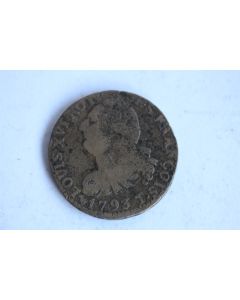 Monnaie 6 deniers type François 1793 T France