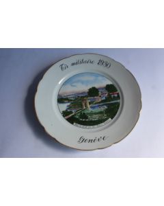Assiette tir militaire 1930 Genève porcelaine Langenthal