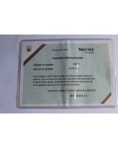 ROLEX Garantie internationale montre Datejust 68273