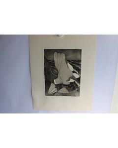 Gravure Deux vagues à marée basse Monty N°1/10 1985