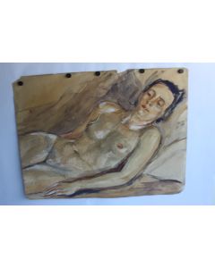 DE ZIEGLER Charles Aquarelle originale Femme nue