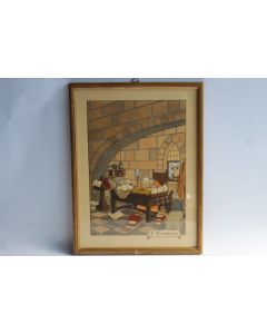 Lithographie Marcel JEANJEAN L'avarice