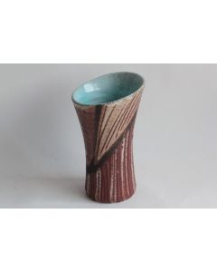 ACCOLAY Vase asymétrique céramique émaillée