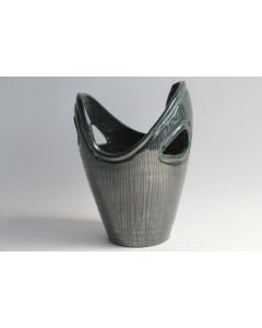 ACCOLAY Vase céramique émaillée forme libre