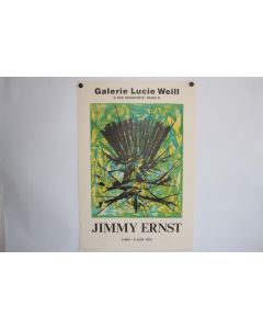 Affiche exposition Jimmy ERNST Galerie Lucie Weill 1973