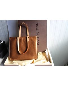 LOUIS VUITTON Sac à main Columbus cuir monogram vernis bronze M91134