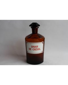 Ancien flacon d'apothicaire Savon de Crésol 