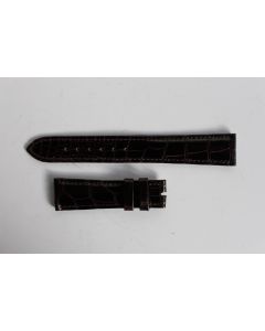 PATEK PHILIPPE Bracelet montre cuir brun foncé 19 mm