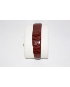 Bracelet vintage cuir lézard brun