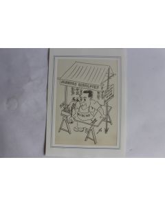 Dessin original au crayon Championnat Suisse de 15 m SNS 1948